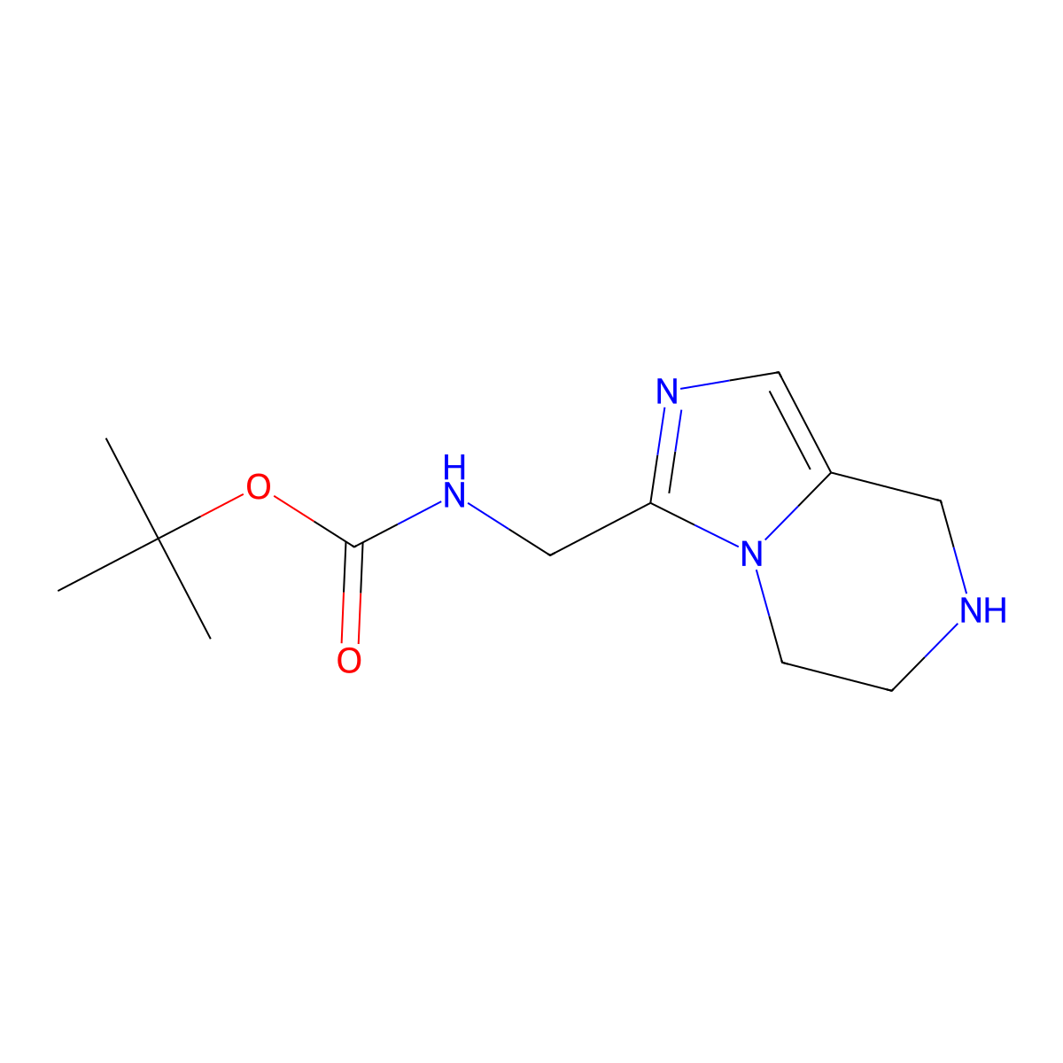 tert-Butyl ((5,6,7,8-tetrahydroimidazo[1,5-a]pyrazin-3-yl)methyl)carbamate molecular structure, CAS 1372533-91-9