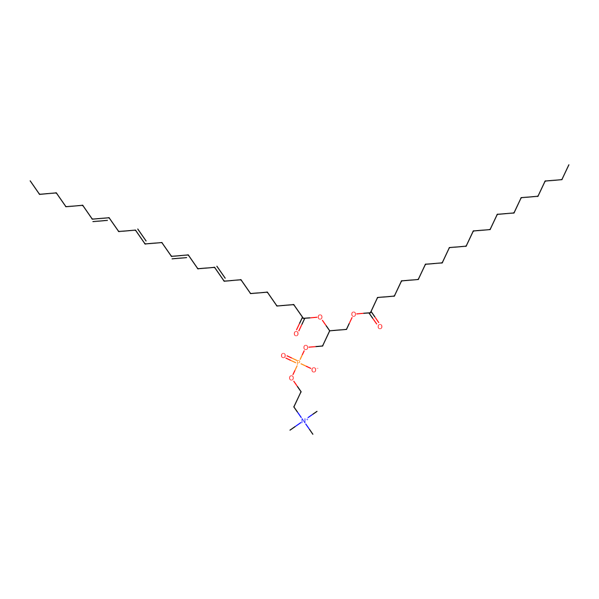 PC(18:0/22:4(7Z,10Z,13Z,16Z)) molecular structure, CAS 137254-39-8