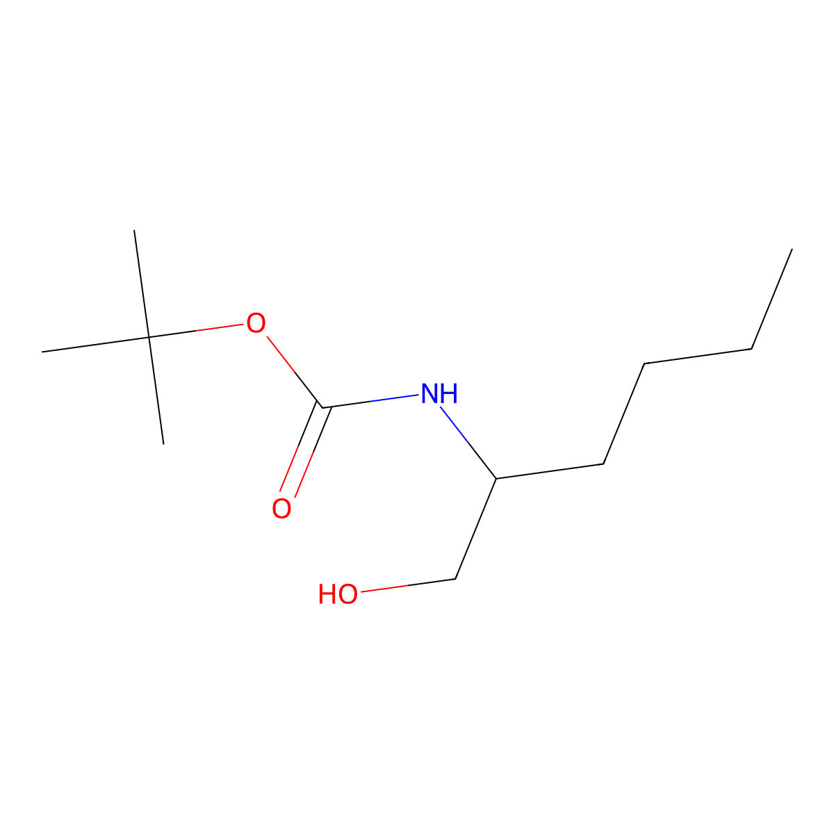 N-Boc-DL-2-amino-1-hexanol molecular structure, CAS 137258-12-9