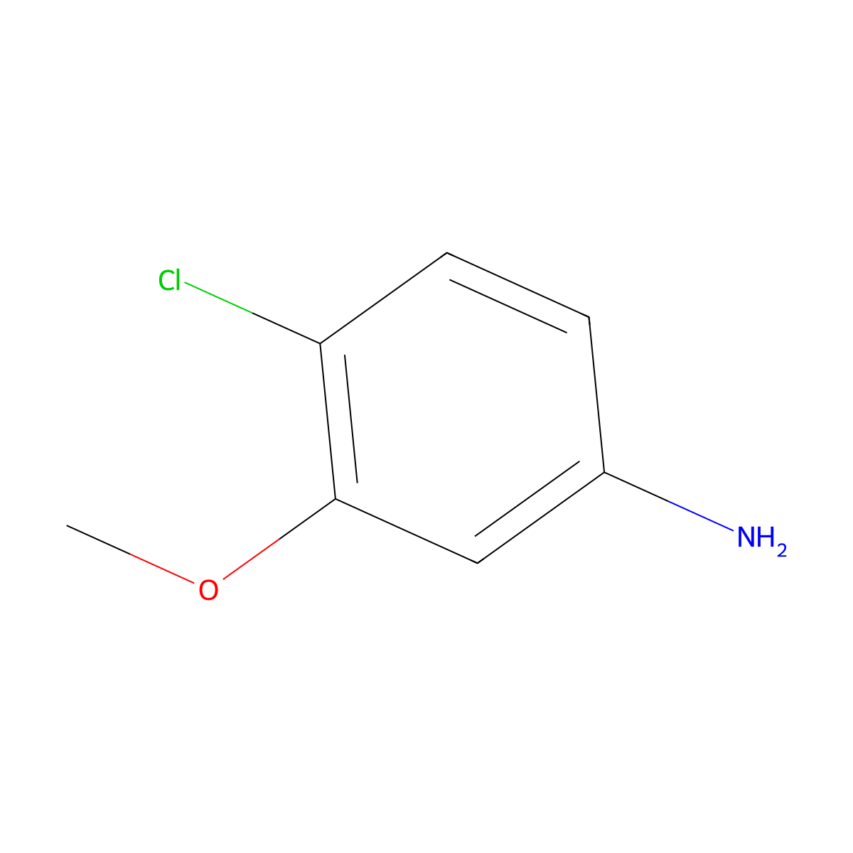 4-Chloro-3-methoxyaniline molecular structure, CAS 13726-14-2
