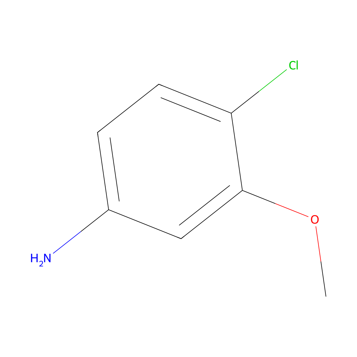 4-Chloro-3-methoxyaniline molecular structure, CAS 13726-14-2