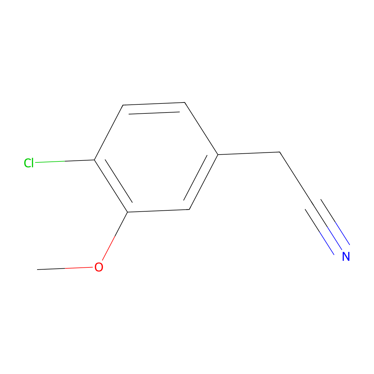 2-(4-Chloro-3-methoxyphenyl)acetonitrile molecular structure, CAS 13726-21-1