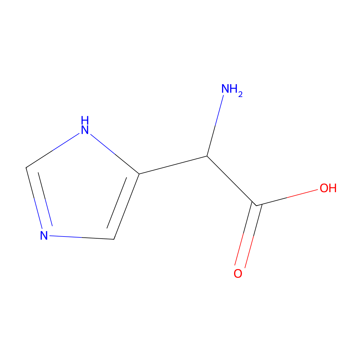 2-Amino-2-(1H-imidazol-5-yl)acetic acid molecular structure, CAS 13726-60-8