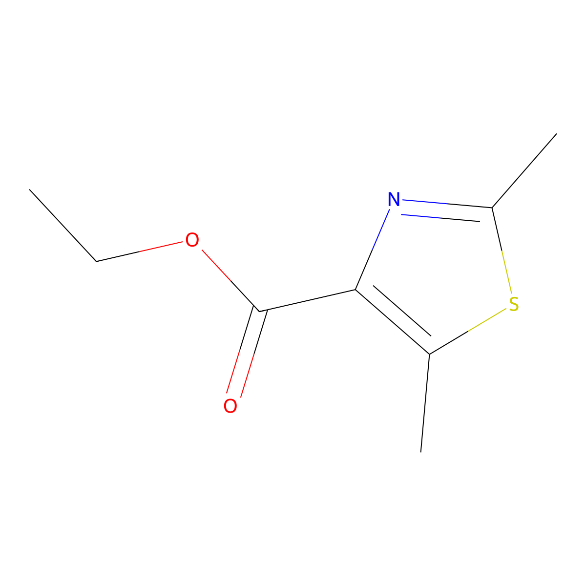 Ethyl 2,5-dimethyl-1,3-thiazole-4-carboxylate molecular structure, CAS 137267-44-8