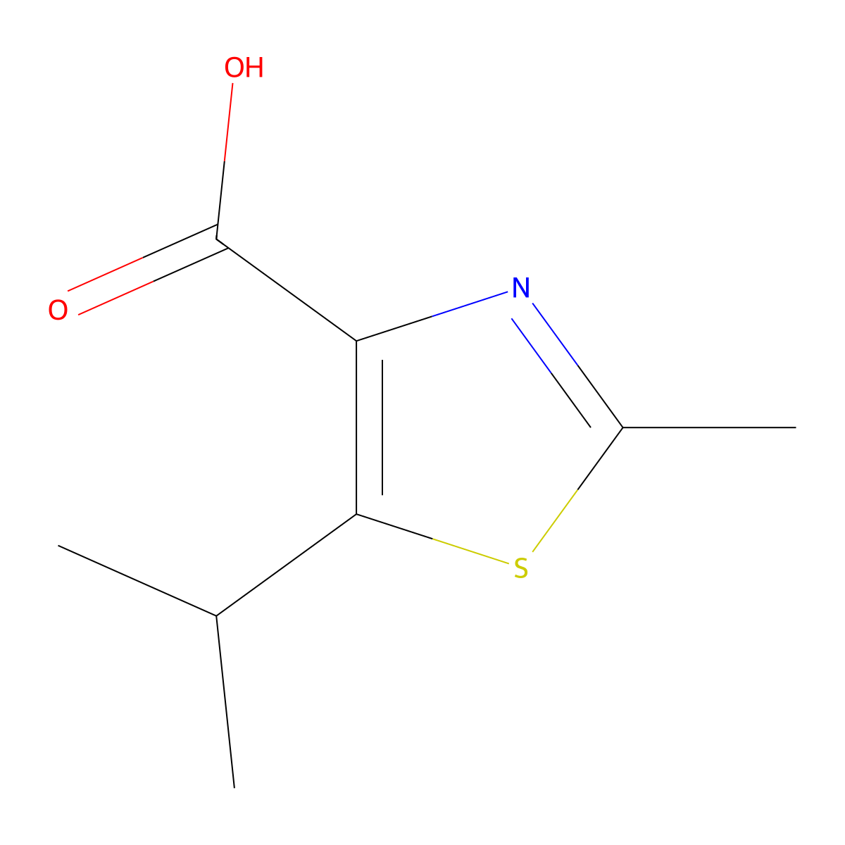 5-Isopropyl-2-methylthiazole-4-carboxylic acid molecular structure, CAS 137267-48-2
