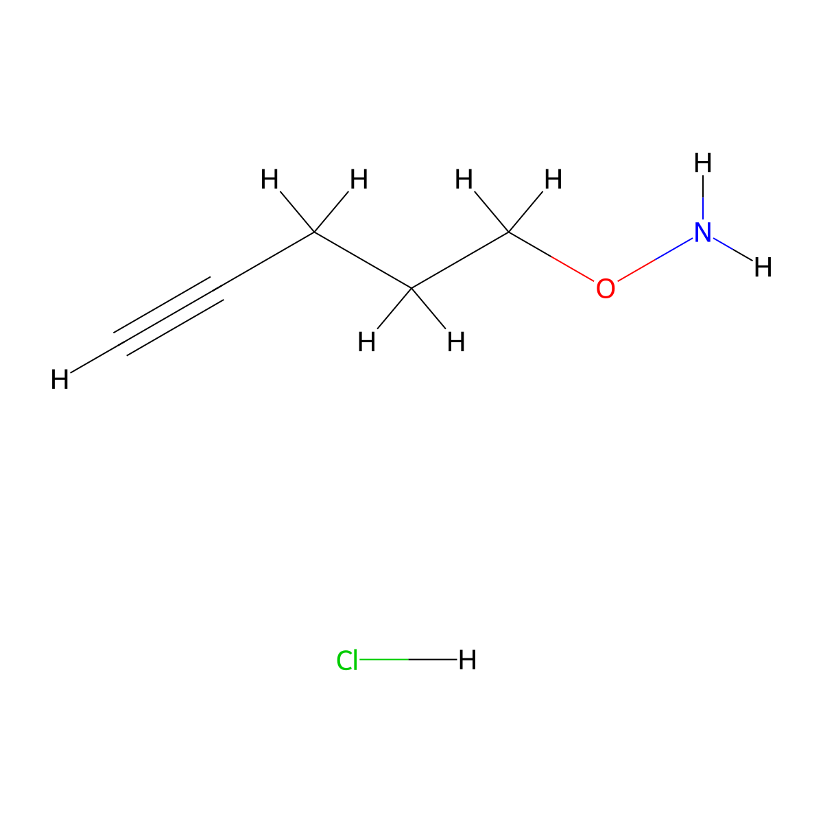 O-(pent-4-yn-1-yl)hydroxylamine hydrochloride molecular structure, CAS 137270-24-7