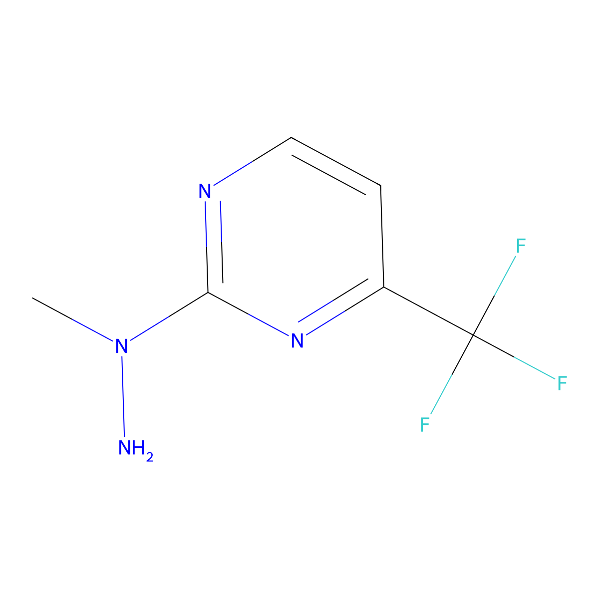 2-(1-Methylhydrazino)-4-(trifluoromethyl)pyrimidine molecular structure, CAS 1372711-01-7