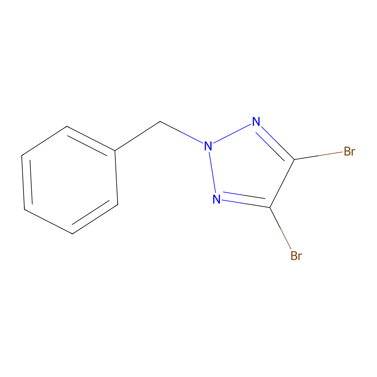 2-Benzyl-4,5-dibromo-2H-1,2,3-triazole molecular structure, CAS 1372711-50-6