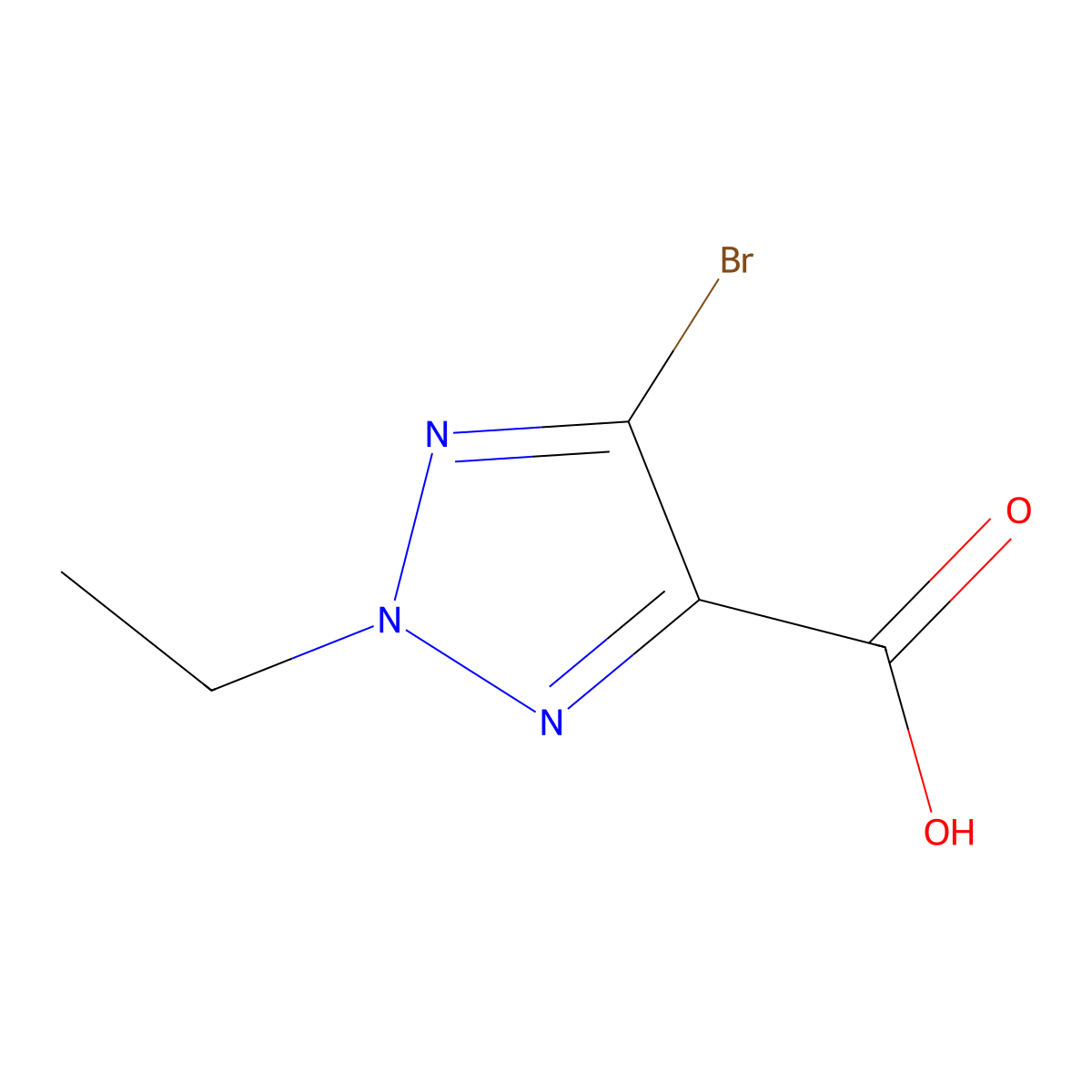 5-bromo-2-ethyl-2H-1,2,3-triazole-4-carboxylic acid molecular structure, CAS 1372711-57-3