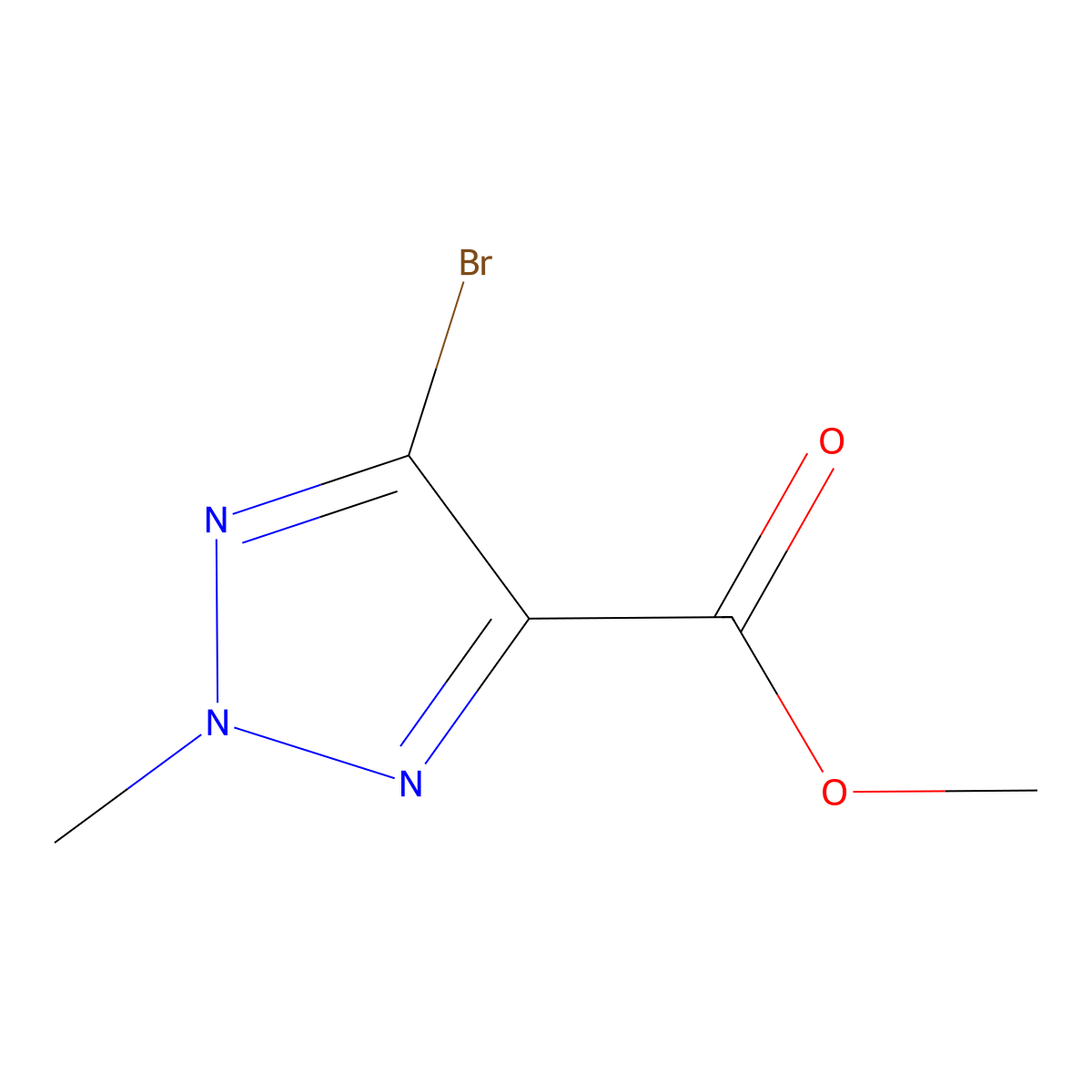 Methyl 5-Bromo-2-Methyl-2H-1,2,3-triazole-4-carboxylate molecular structure, CAS 1372711-70-0