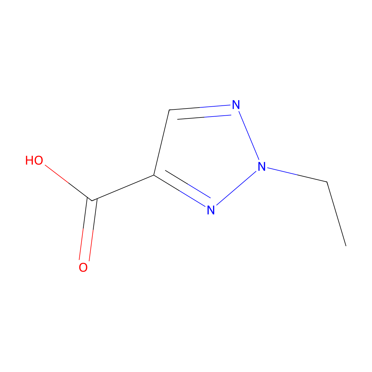 2-ethyl-2H-1,2,3-triazole-4-carboxylic acid molecular structure, CAS 1372713-62-6