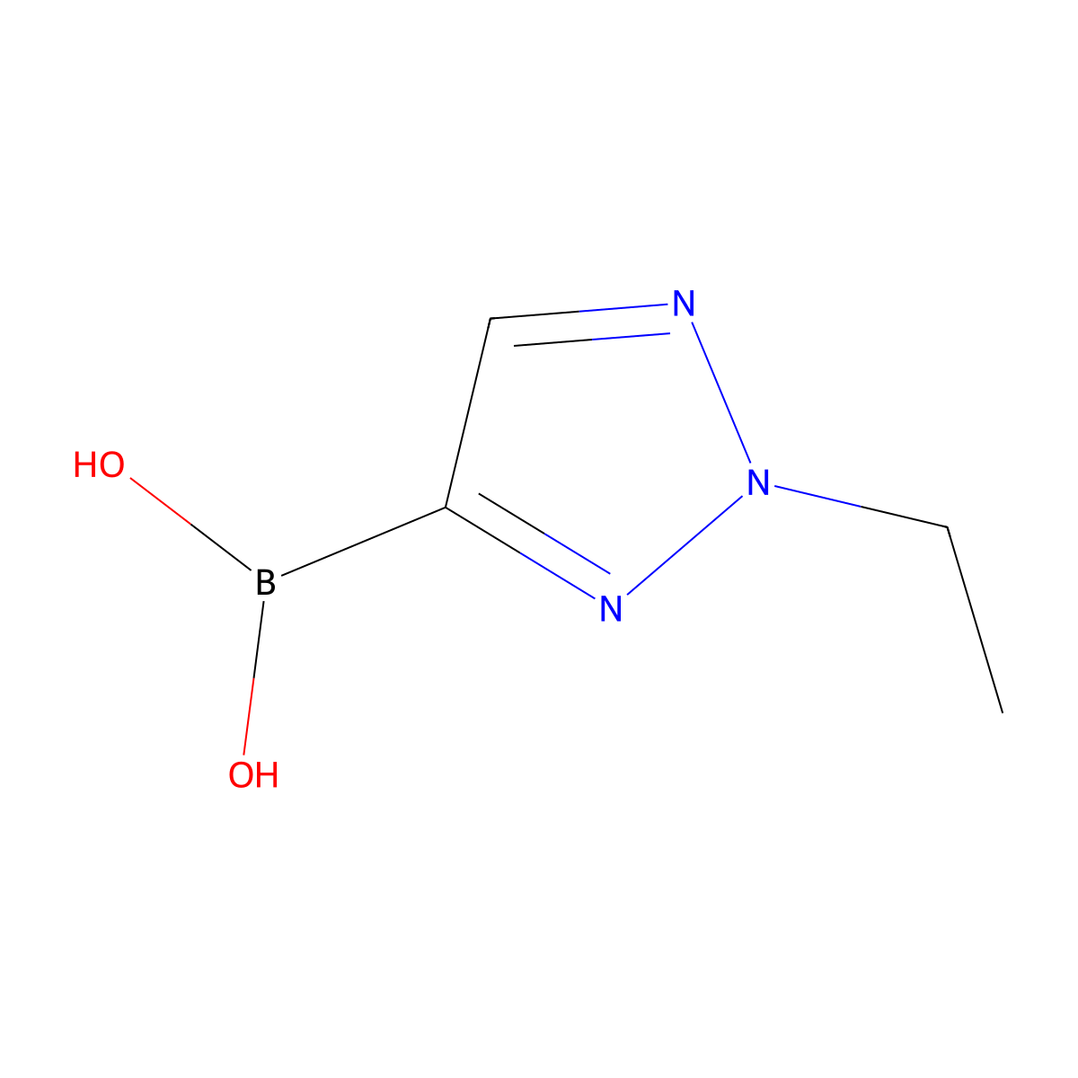 (2-ethyl-2H-1,2,3-triazol-4-yl)boronic acid molecular structure, CAS 1372713-73-9