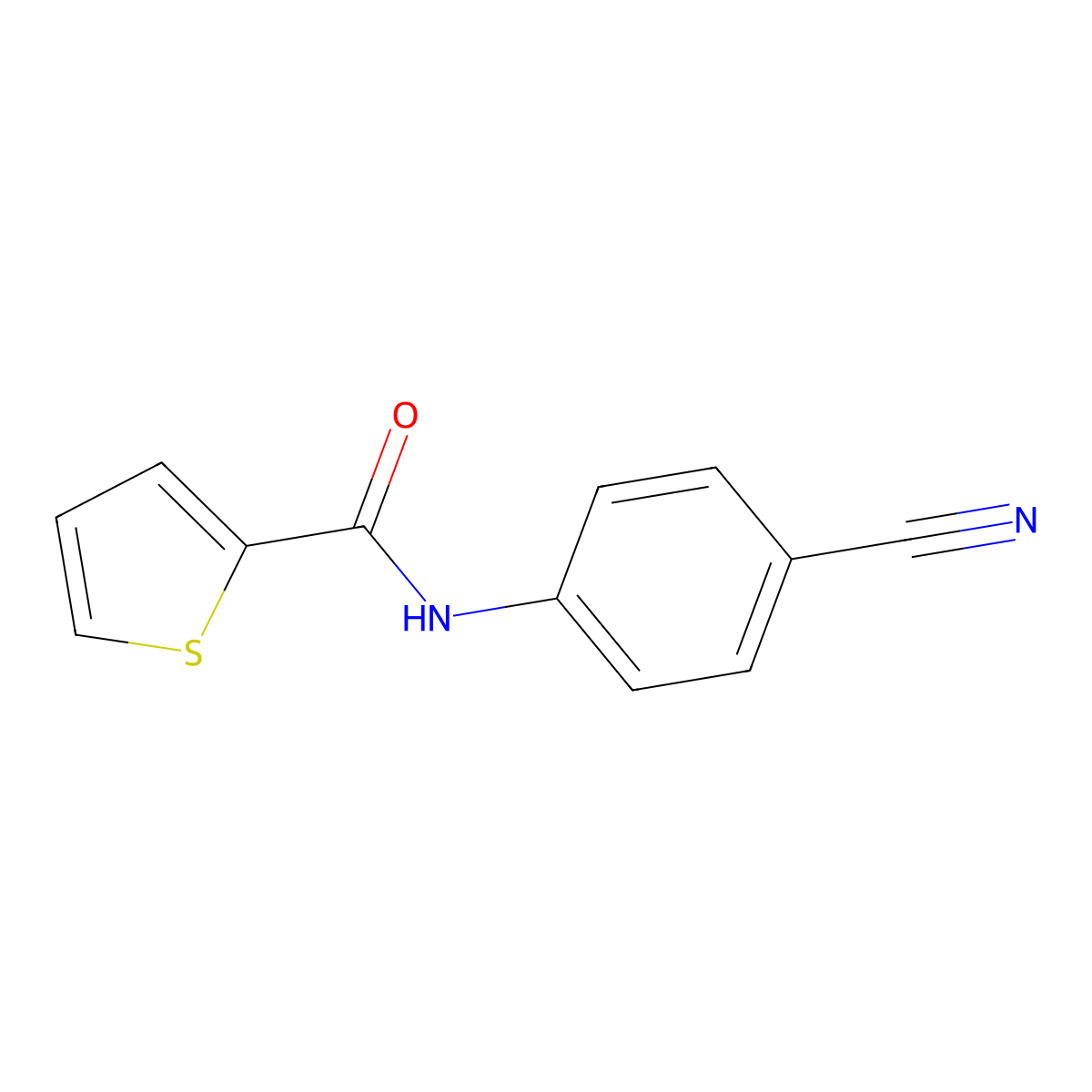 N-(4-cyanophenyl)thiophene-2-carboxamide molecular structure, CAS 137272-71-0