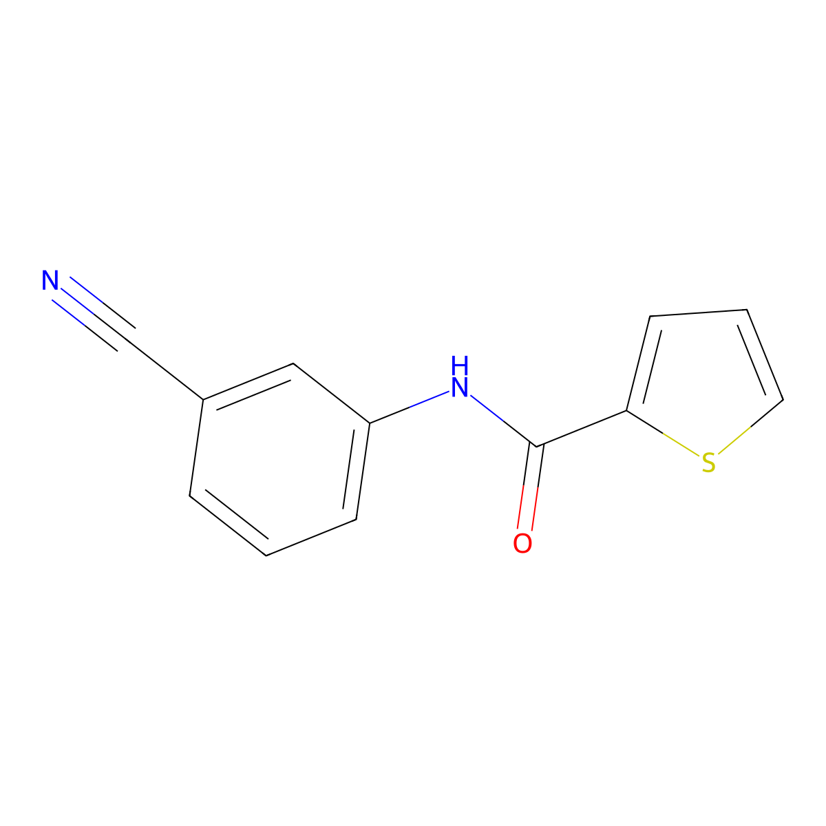 N-(3-Cyanophenyl)-2-thiophenecarboxamide molecular structure, CAS 137272-72-1
