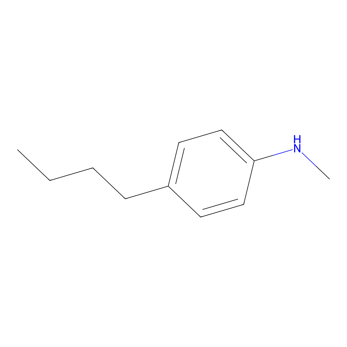 4-butyl-N-methylaniline molecular structure, CAS 137273-36-0