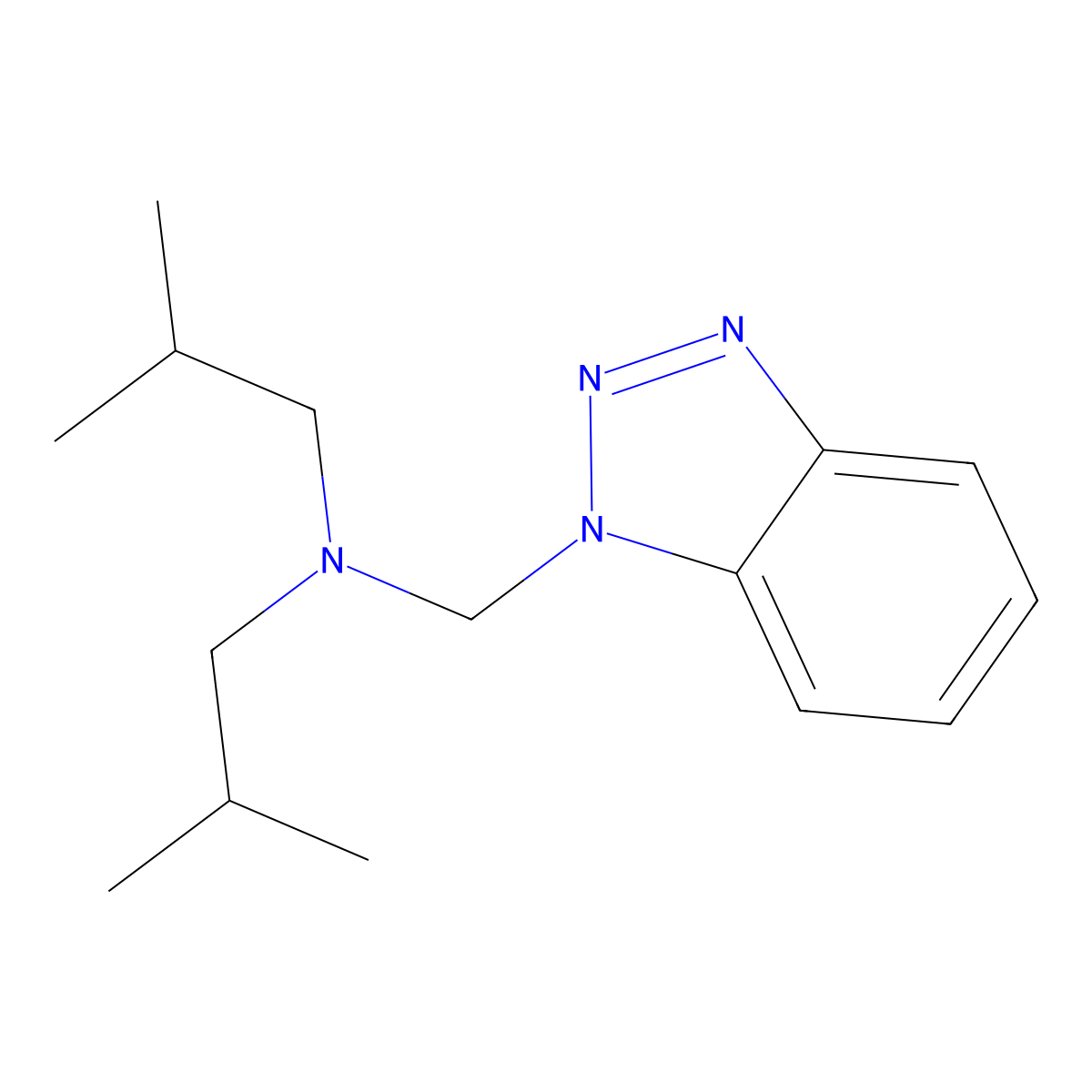 (1H-1,2,3-Benzotriazol-1-ylmethyl)bis(2-methylpropyl)amine molecular structure, CAS 137273-38-2