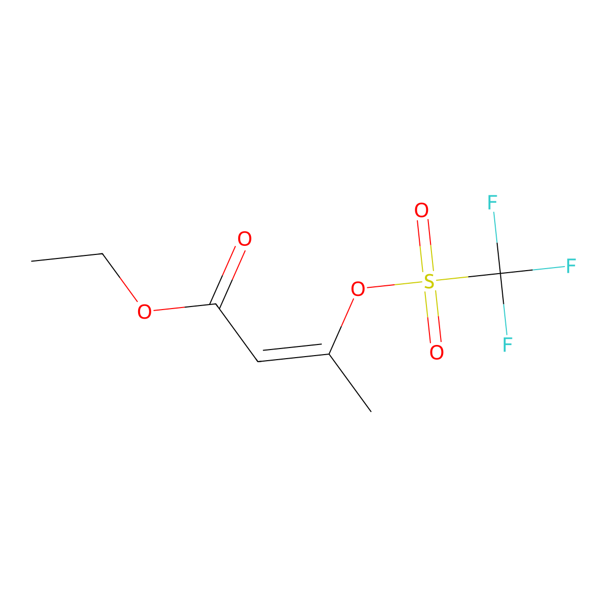 3-(Trifluoromethylsulfonyloxy)isocrotonic acid ethyl ester molecular structure, CAS 137273-43-9