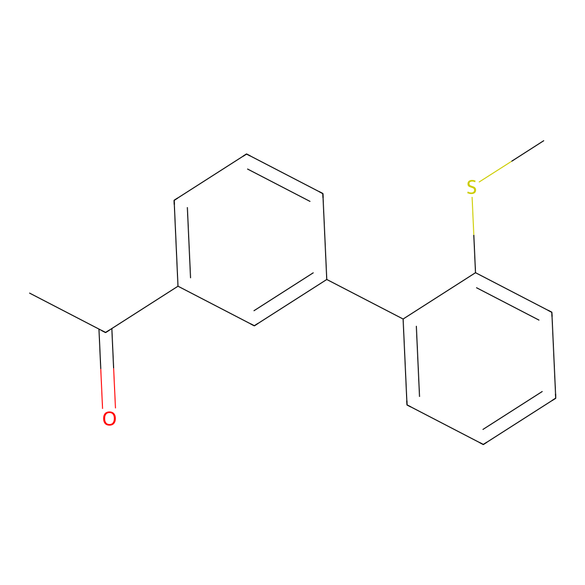 1-[2'-(Methylthio)[1,1'-biphenyl]-3-yl]ethanone molecular structure, CAS 1372768-59-6