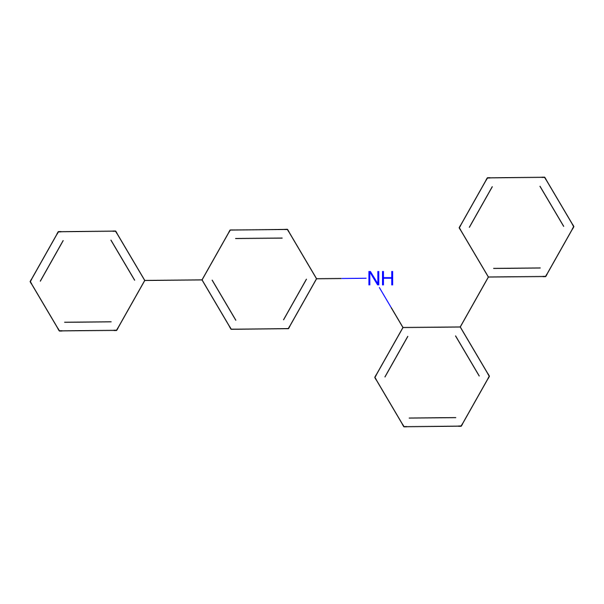Biphenyl-4-yl-biphenyl-2-yl-amin molecular structure, CAS 1372775-52-4