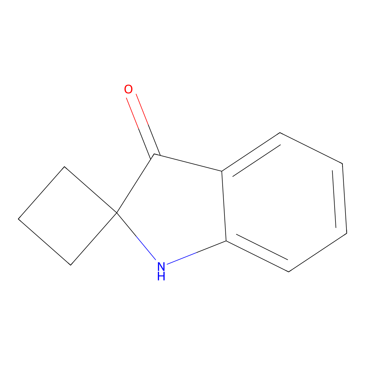 1',3'-Dihydrospiro[cyclobutane-1,2'-indol]-3'-one molecular structure, CAS 137279-19-7