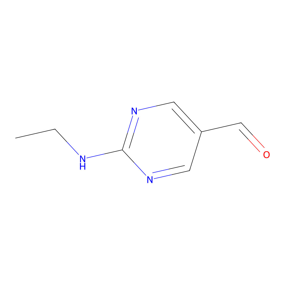 2-(Ethylamino)pyrimidine-5-carbaldehyde molecular structure, CAS 137279-29-9
