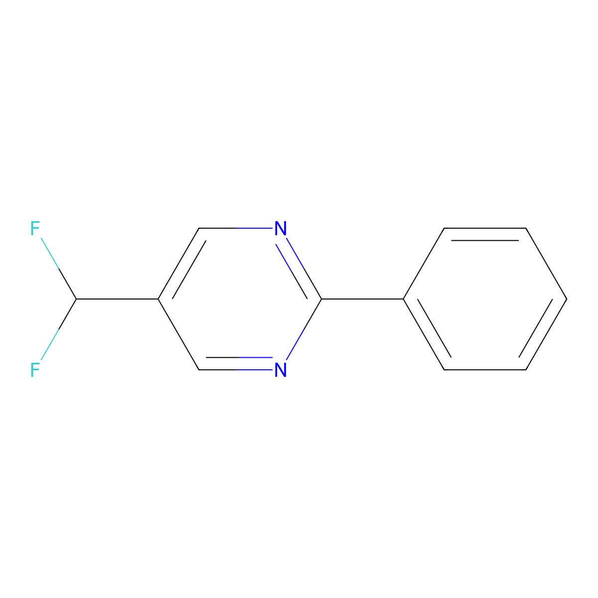 5-(Difluoromethyl)-2-phenylpyrimidine molecular structure, CAS 137279-35-7
