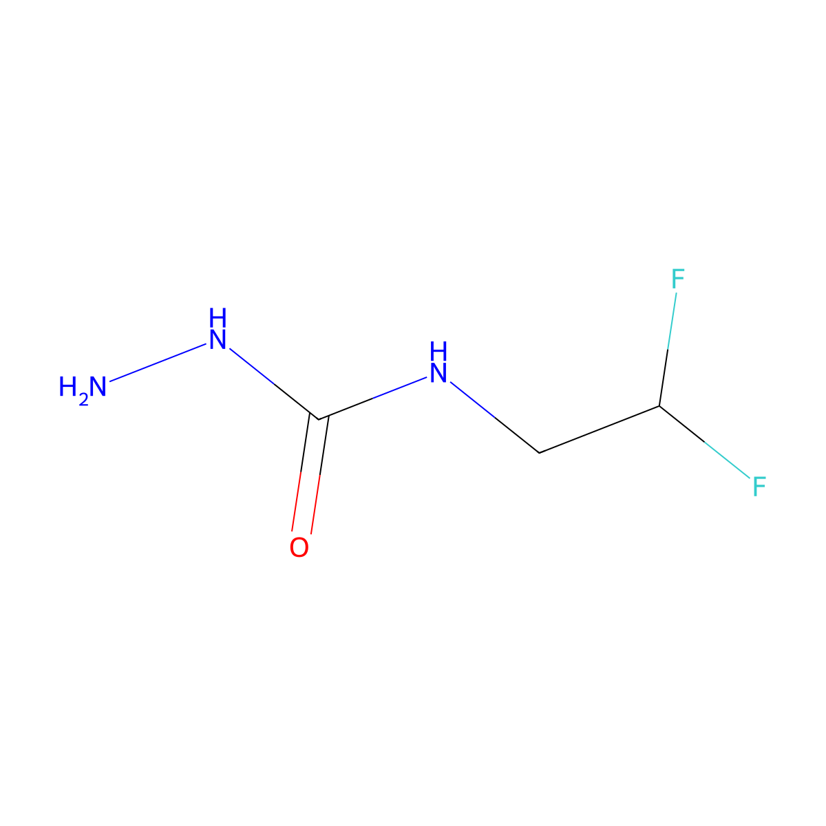 1-Amino-3-(2,2-difluoroethyl)urea molecular structure, CAS 1372795-35-1