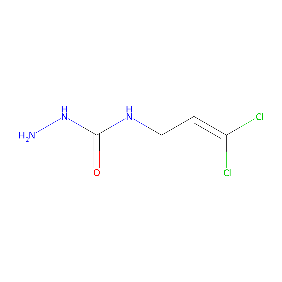 1-Amino-3-(3,3-dichloroprop-2-en-1-yl)urea molecular structure, CAS 1372795-42-0