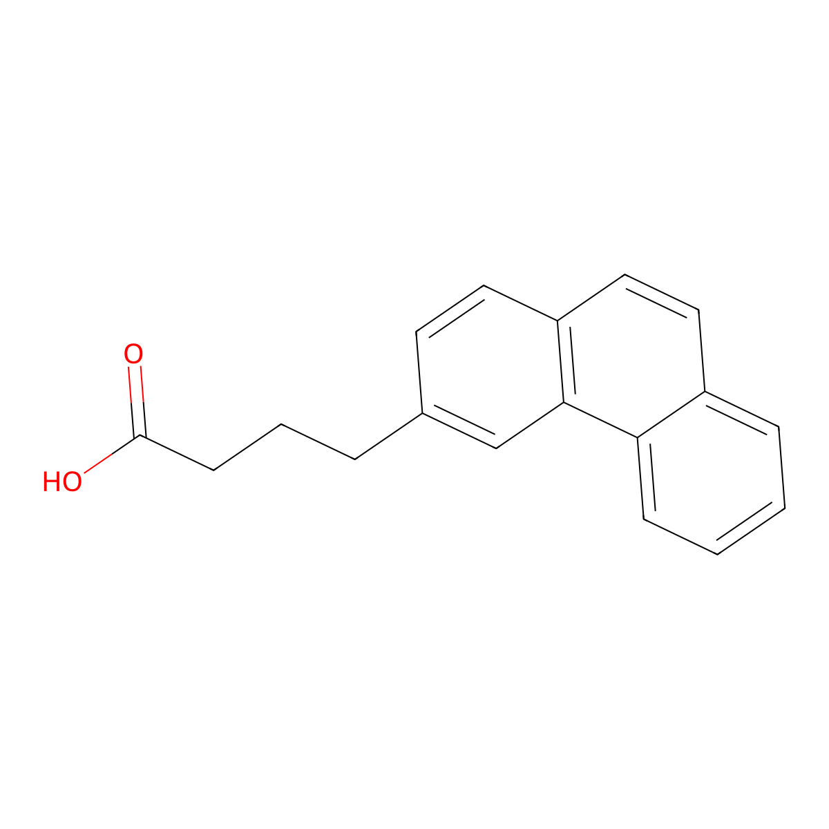 4-(3-Phenanthryl)butanoic acid molecular structure, CAS 13728-56-8