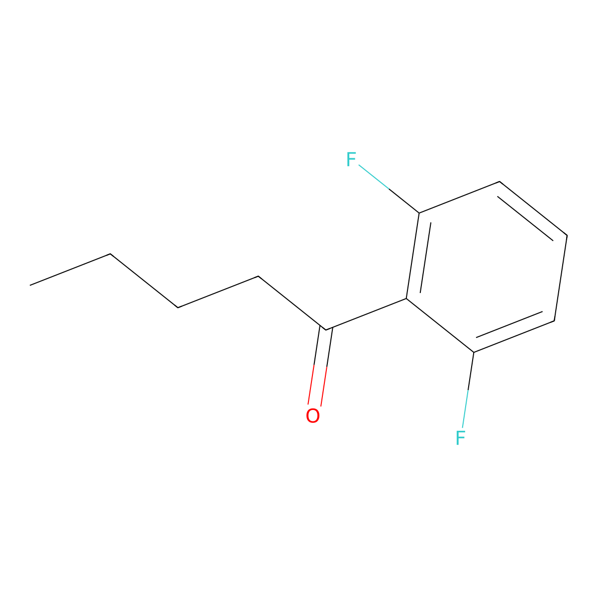1-(2,6-Difluorophenyl)-1-pentanone molecular structure, CAS 1372802-68-0