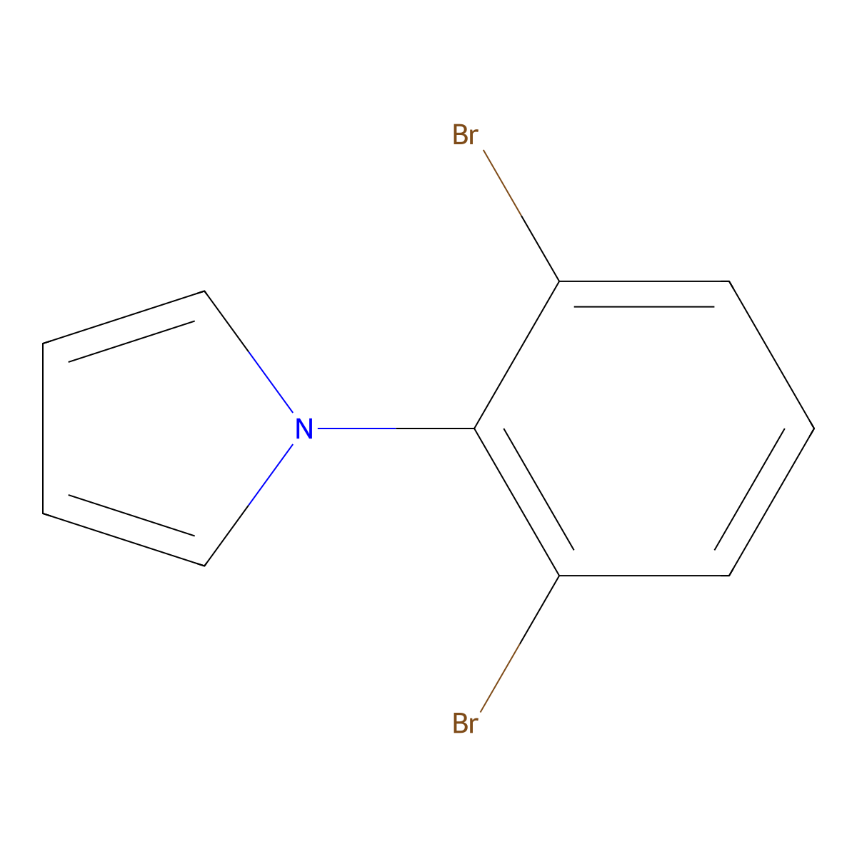 1-(2,6-dibromophenyl)-1H-pyrrole molecular structure, CAS 1372804-17-5