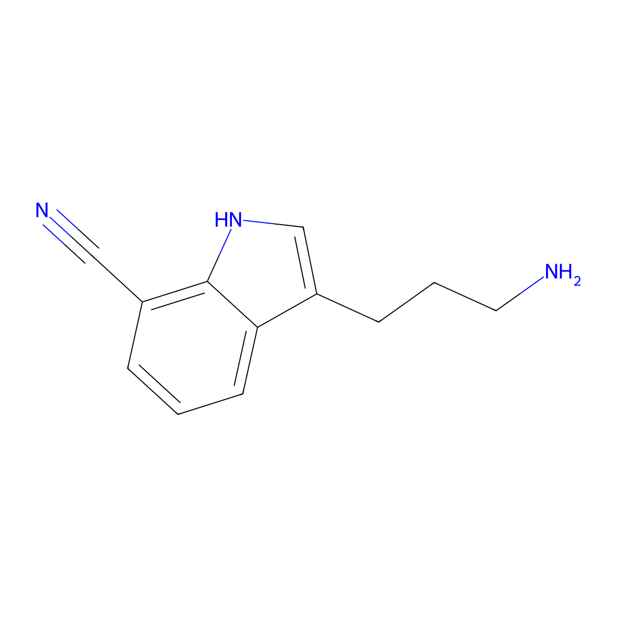 3-(3-aminopropyl)-1H-indole-7-carbonitrile molecular structure, CAS 1372812-85-5