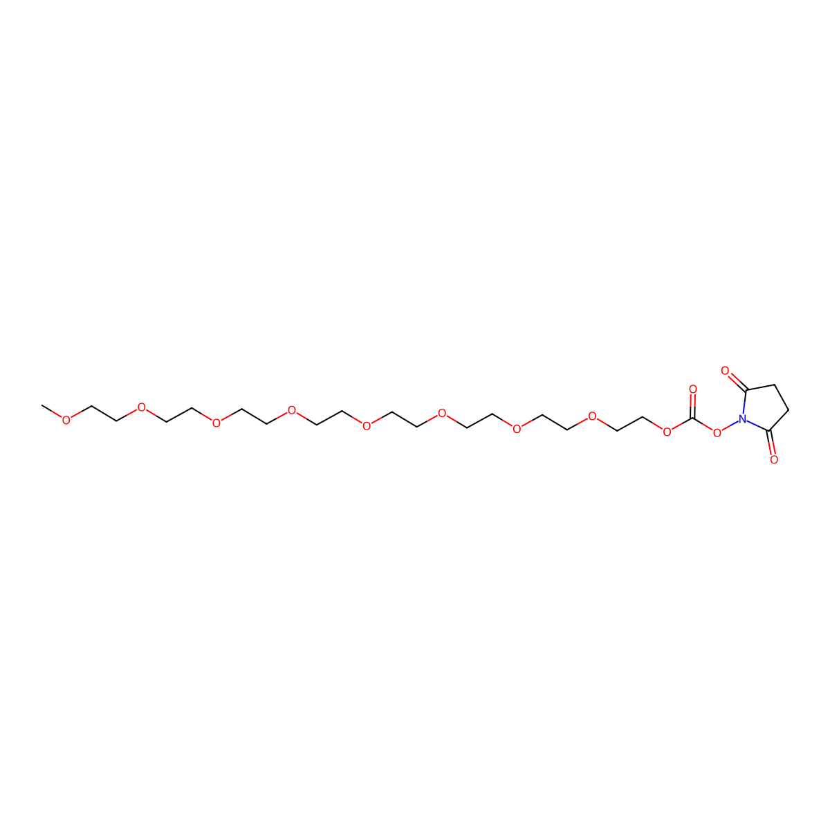 m-PEG8-succinimidyl carbonate molecular structure, CAS 1372860-04-2