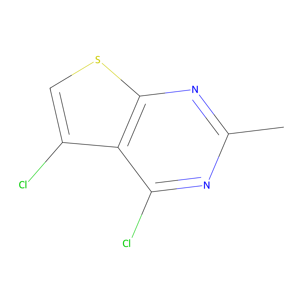 4,5-Dichloro-2-methylthieno[2,3-d]pyrimidine molecular structure, CAS 137287-40-2