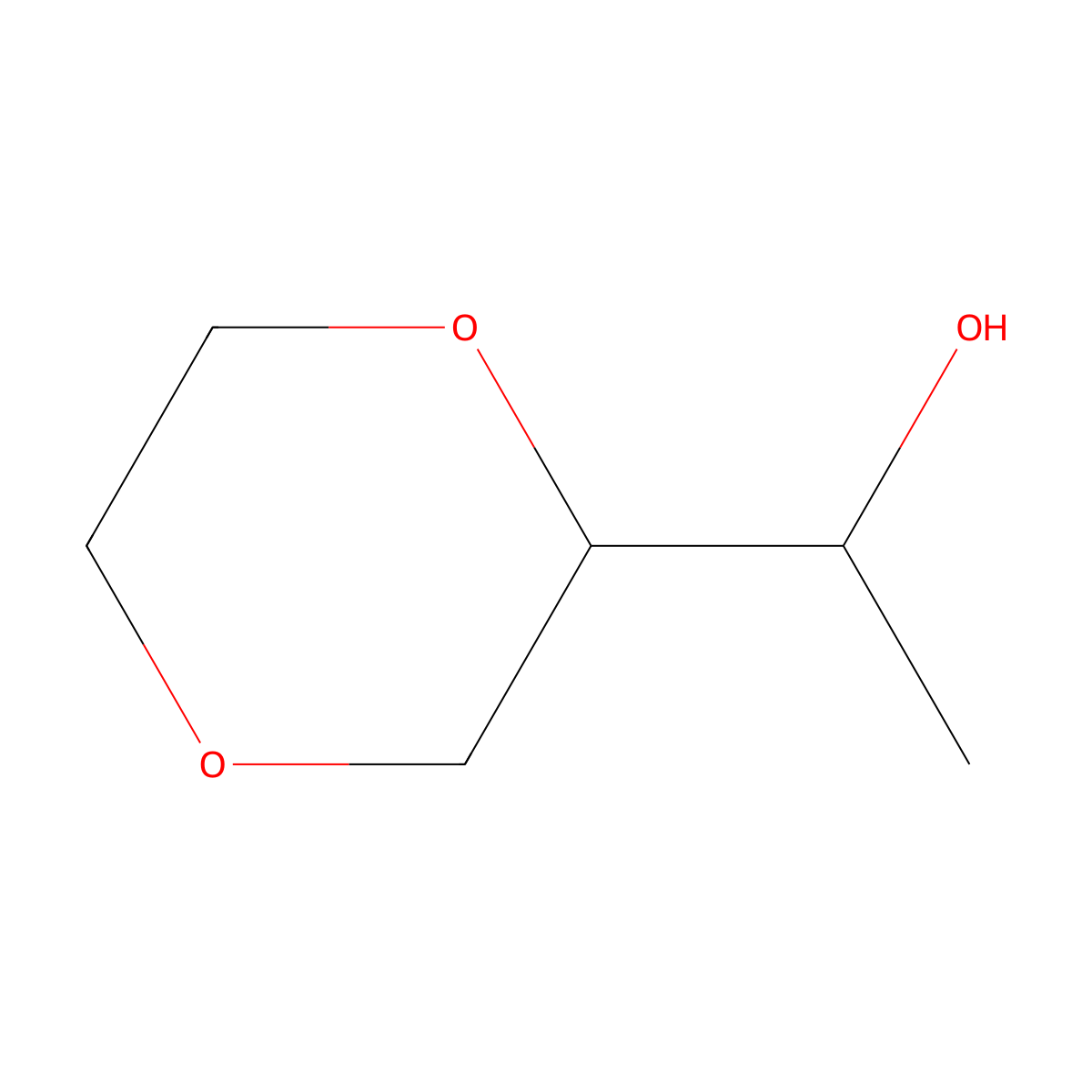 (1S)-1-(1,4-dioxan-2-yl)ethan-1-ol molecular structure, CAS 1372875-59-6