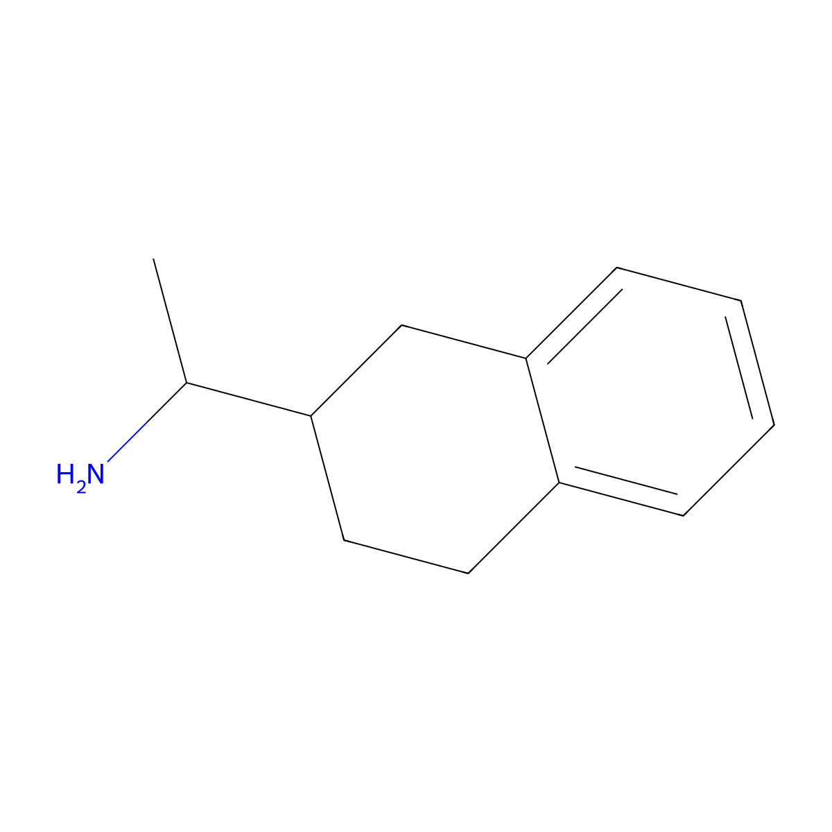 (1R)-1-(1,2,3,4-tetrahydronaphthalen-2-yl)ethan-1-amine molecular structure, CAS 1372884-61-1