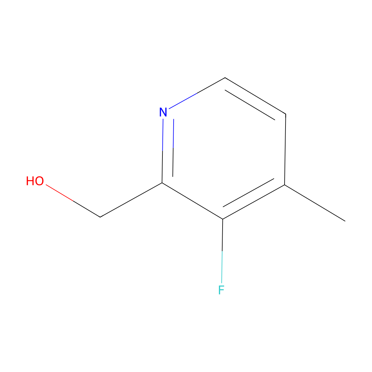(3-Fluoro-4-methyl-2-pyridinyl)methanol molecular structure, CAS 1372891-49-0