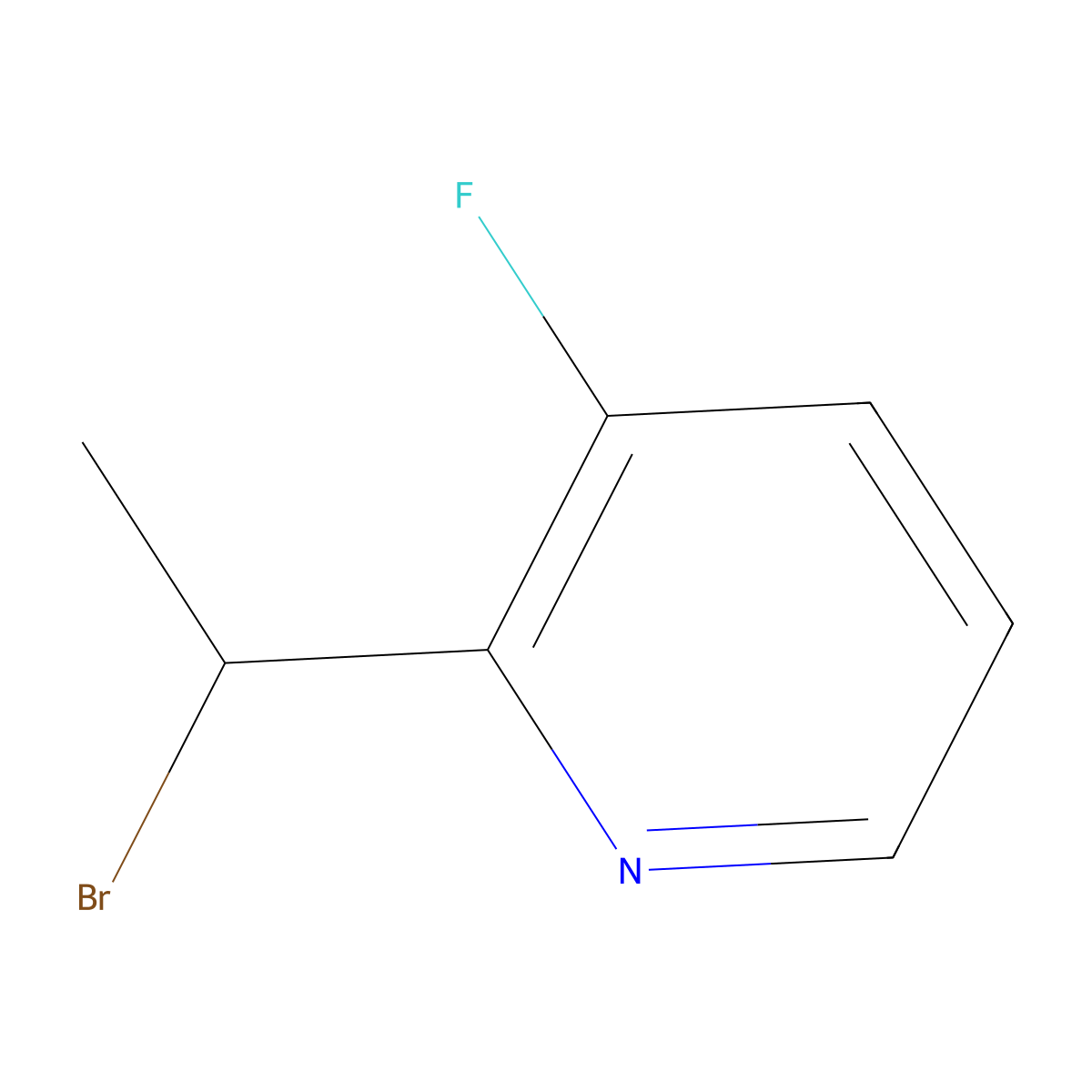 2-(1-Bromoethyl)-3-fluoropyridine molecular structure, CAS 1372891-53-6