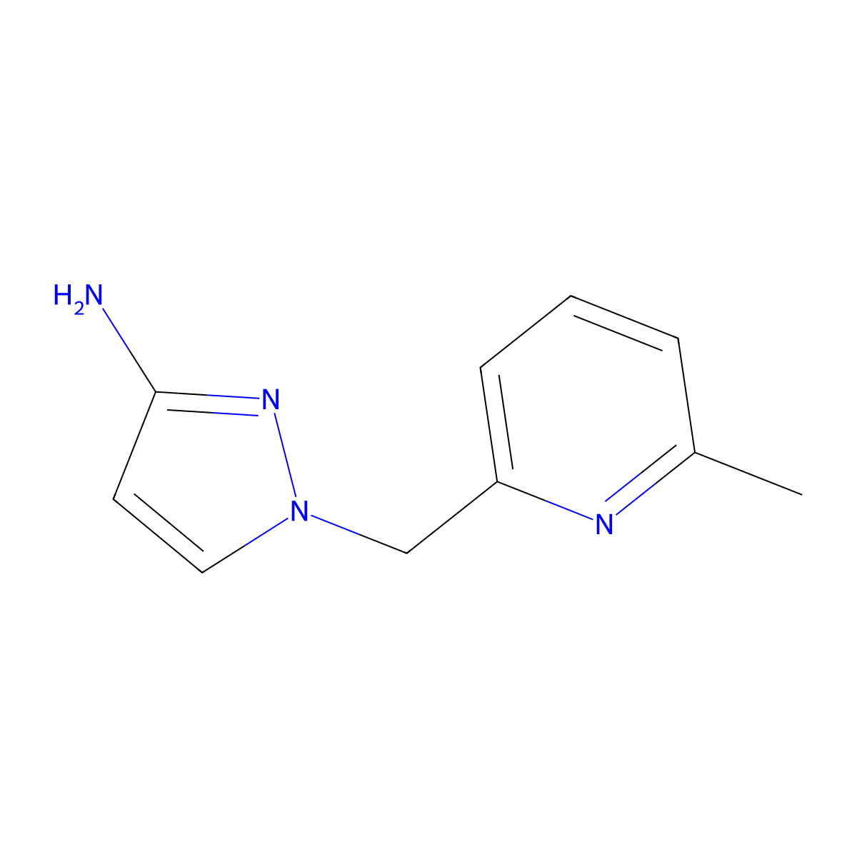 1-[(6-Methylpyridin-2-yl)methyl]-1H-pyrazol-3-amine molecular structure, CAS 1372891-89-8