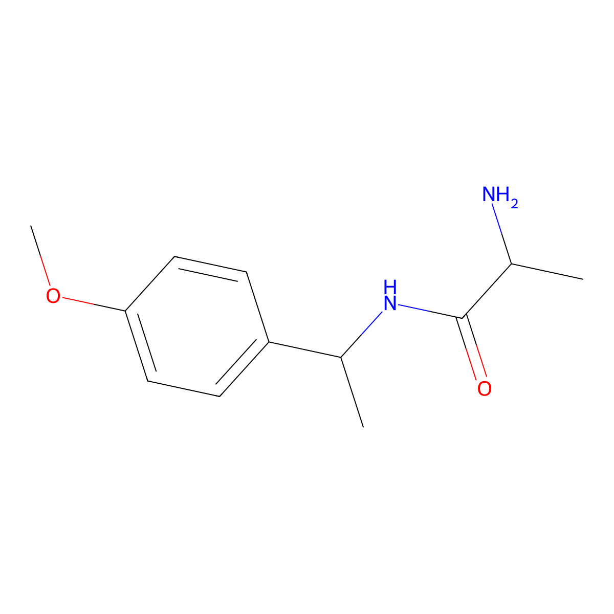 (2S)-2-amino-N-[1-(4-methoxyphenyl)ethyl]propanamide molecular structure, CAS 1372895-49-2