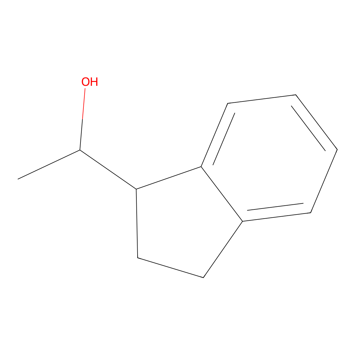 (1S)-1-(2,3-dihydro-1H-inden-1-yl)ethan-1-ol molecular structure, CAS 1372899-28-9