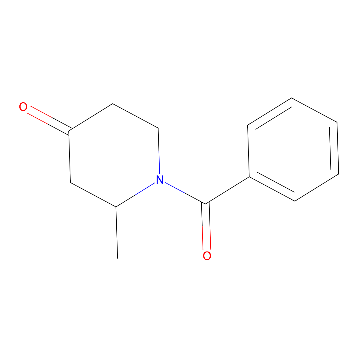 1-Benzoyl-2-methylpiperidin-4-one molecular structure, CAS 13729-76-5