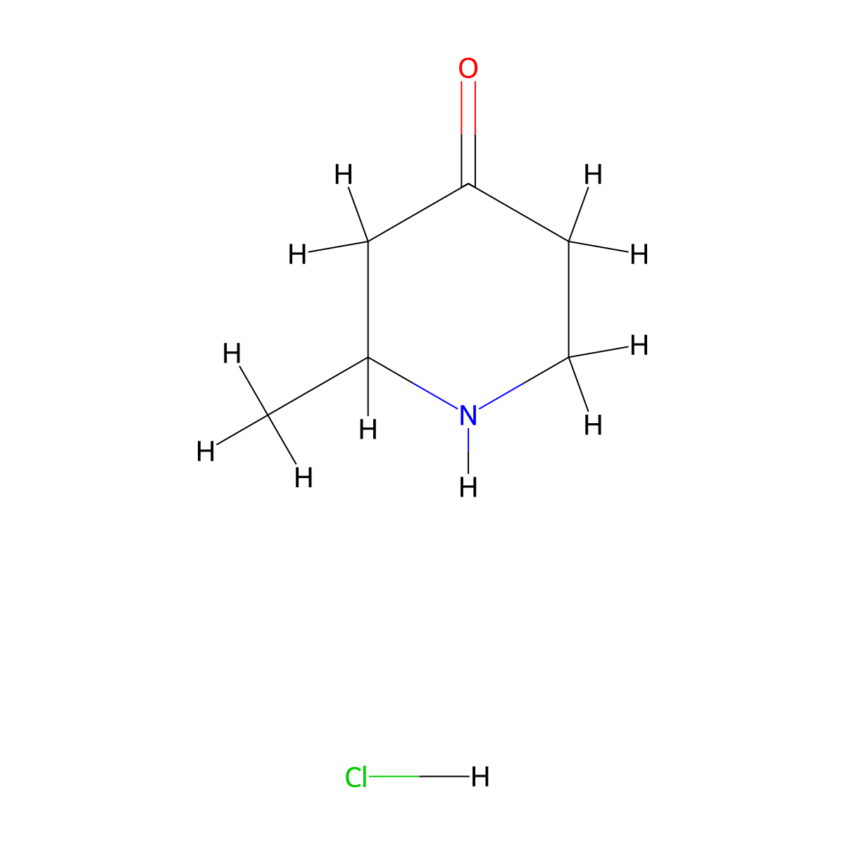 2-Methylpiperidin-4-one hydrochloride molecular structure, CAS 13729-77-6