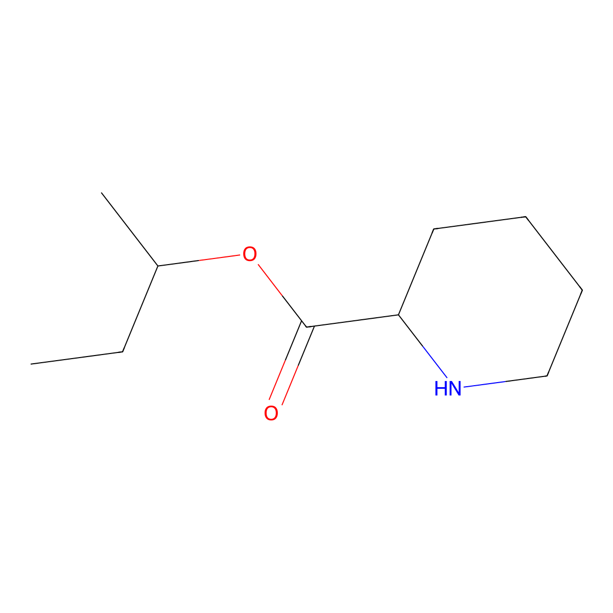 butan-2-yl (2R)-piperidine-2-carboxylate molecular structure, CAS 1372901-82-0