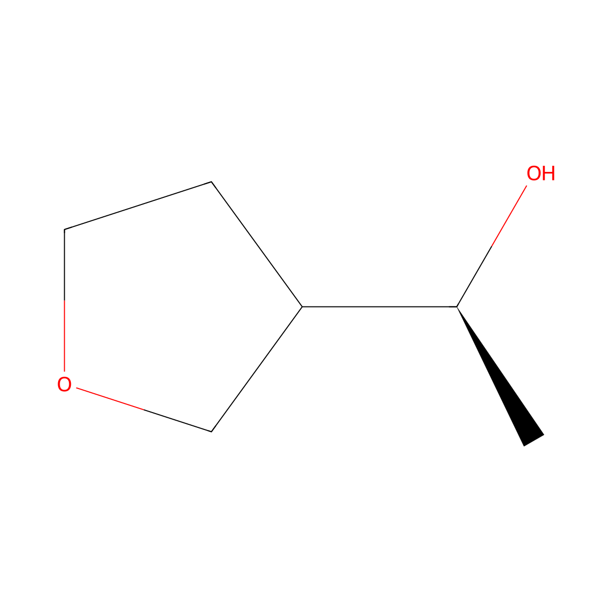 (1S)-1-(oxolan-3-yl)ethan-1-ol molecular structure, CAS 1372904-08-9