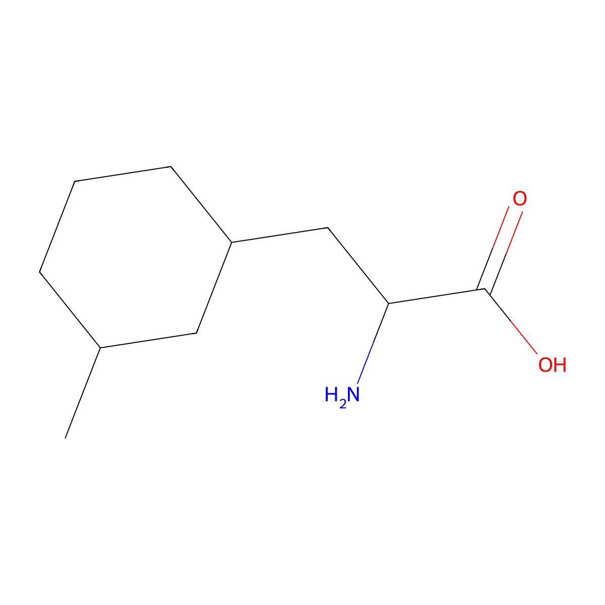 (2S)-2-amino-3-(3-methylcyclohexyl)propanoic acid molecular structure, CAS 1372905-21-9