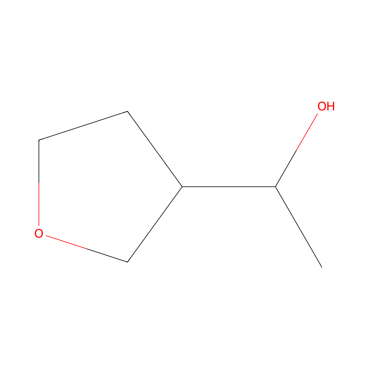 (1R)-1-(oxolan-3-yl)ethan-1-ol molecular structure, CAS 1372908-76-3