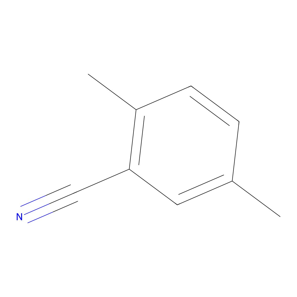 2,5-Dimethylbenzonitrile molecular structure, CAS 13730-09-1