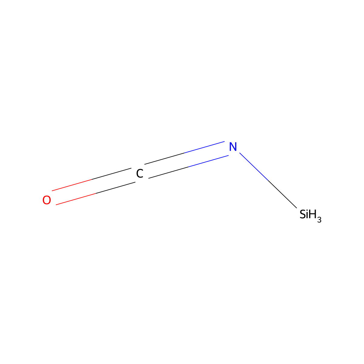 Silane, isocyanato- molecular structure, CAS 13730-13-7