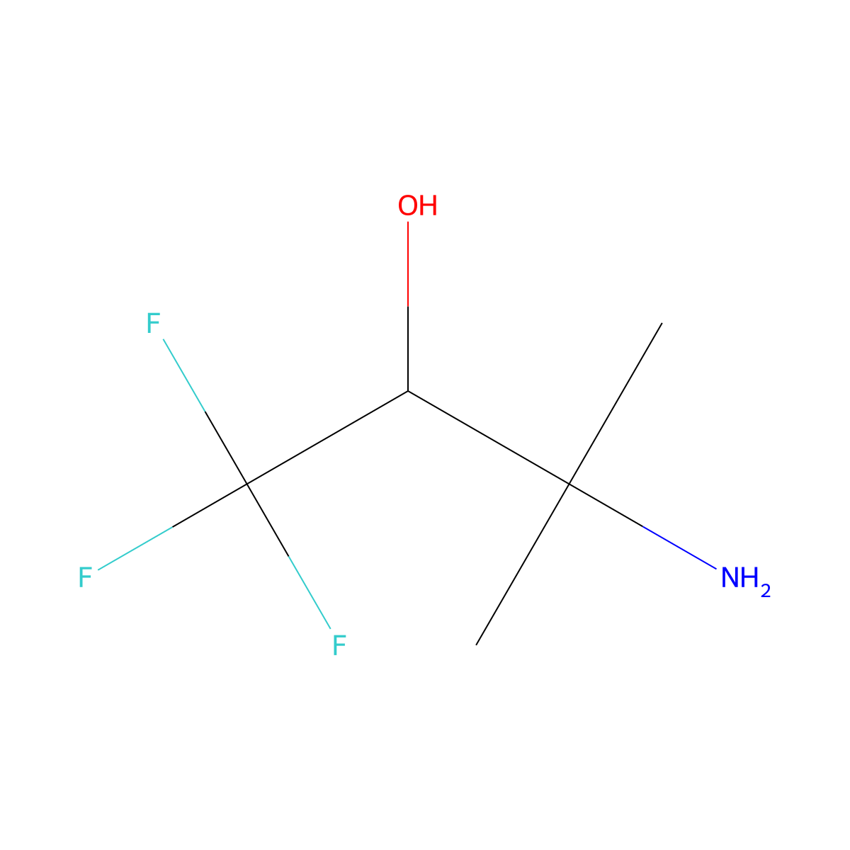 2-Butanol, 3-amino-1,1,1-trifluoro-3-methyl- molecular structure, CAS 137301-93-0